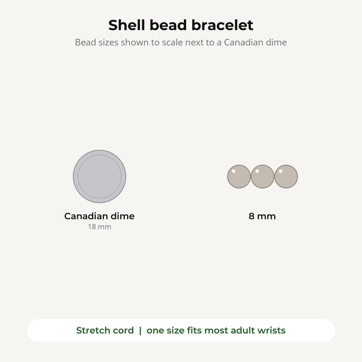 Shell Round Bracelet - 8mm