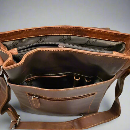 Greenwood Leather Messenger Bag