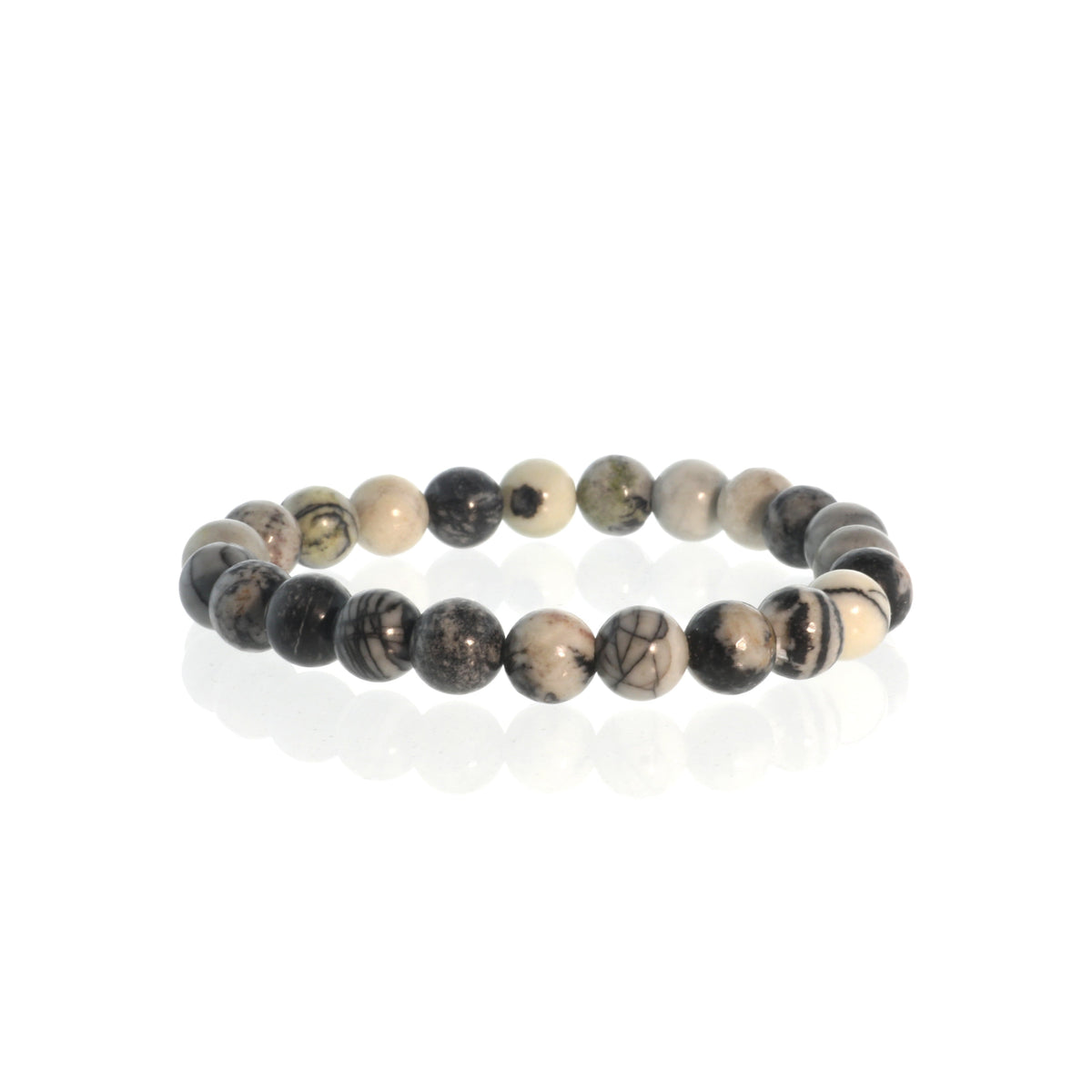 Silk Stone Round Bracelet - 8mm