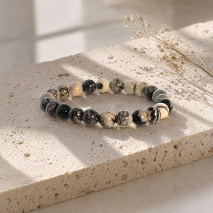 Silk Stone Round Bracelet - 8mm