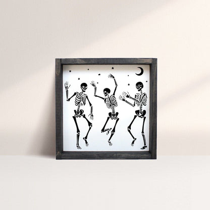 Dancing Skeletons Mini Wood Sign - AURABAGS SHOP