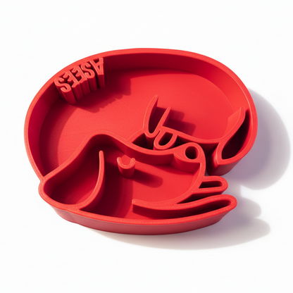 Personalized Pet Puzzle Feeder Bowl | Dog Shaped