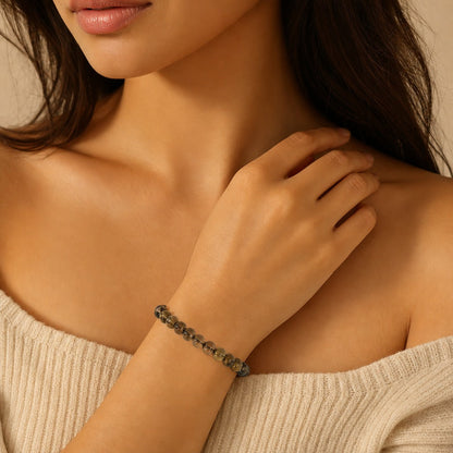 Smoky Quartz Round Bracelet - 8mm