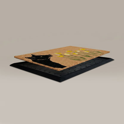 spring dog rectangular doormat set