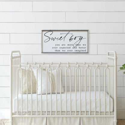 Sweet Boy Wood Sign
