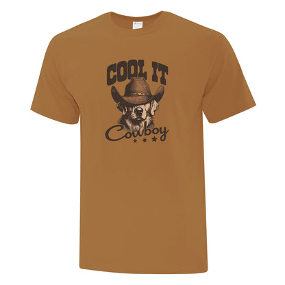 T-shirt "Cool it cowboy" imprimé