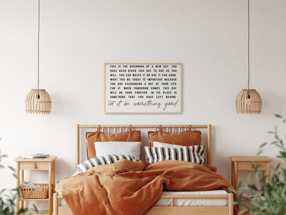 This is the Beginning of a New Day Wood Sign