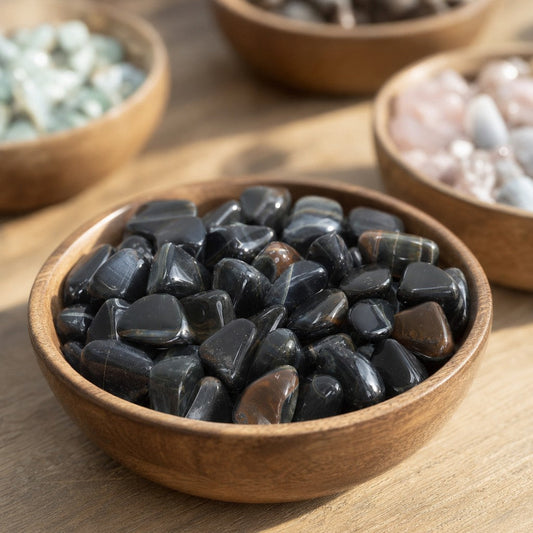 Tiger Eye Blue Tumbled Stones