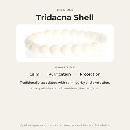 Tridacna Round Bracelet - 8mm