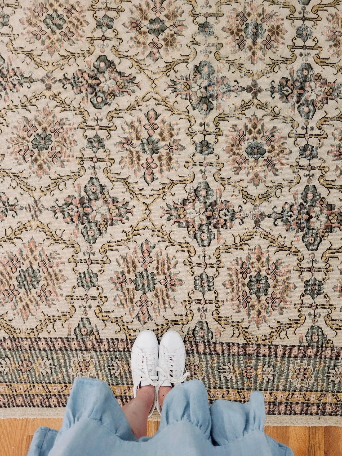 Vintage türkischer Oushak Teppich | 297 cm x 185 cm