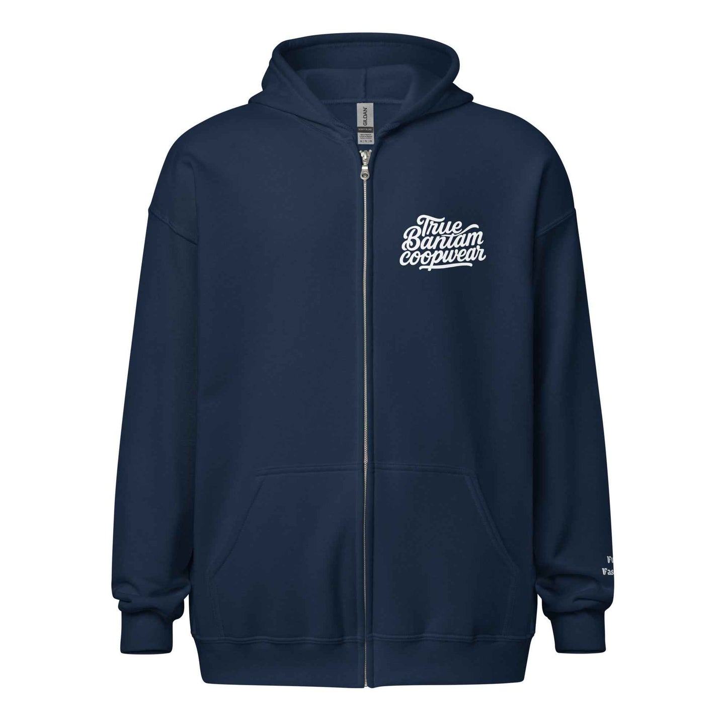 Retro Chickens Against Fascism Unisex heavy blend zip Bunny Hug (Hoodie)