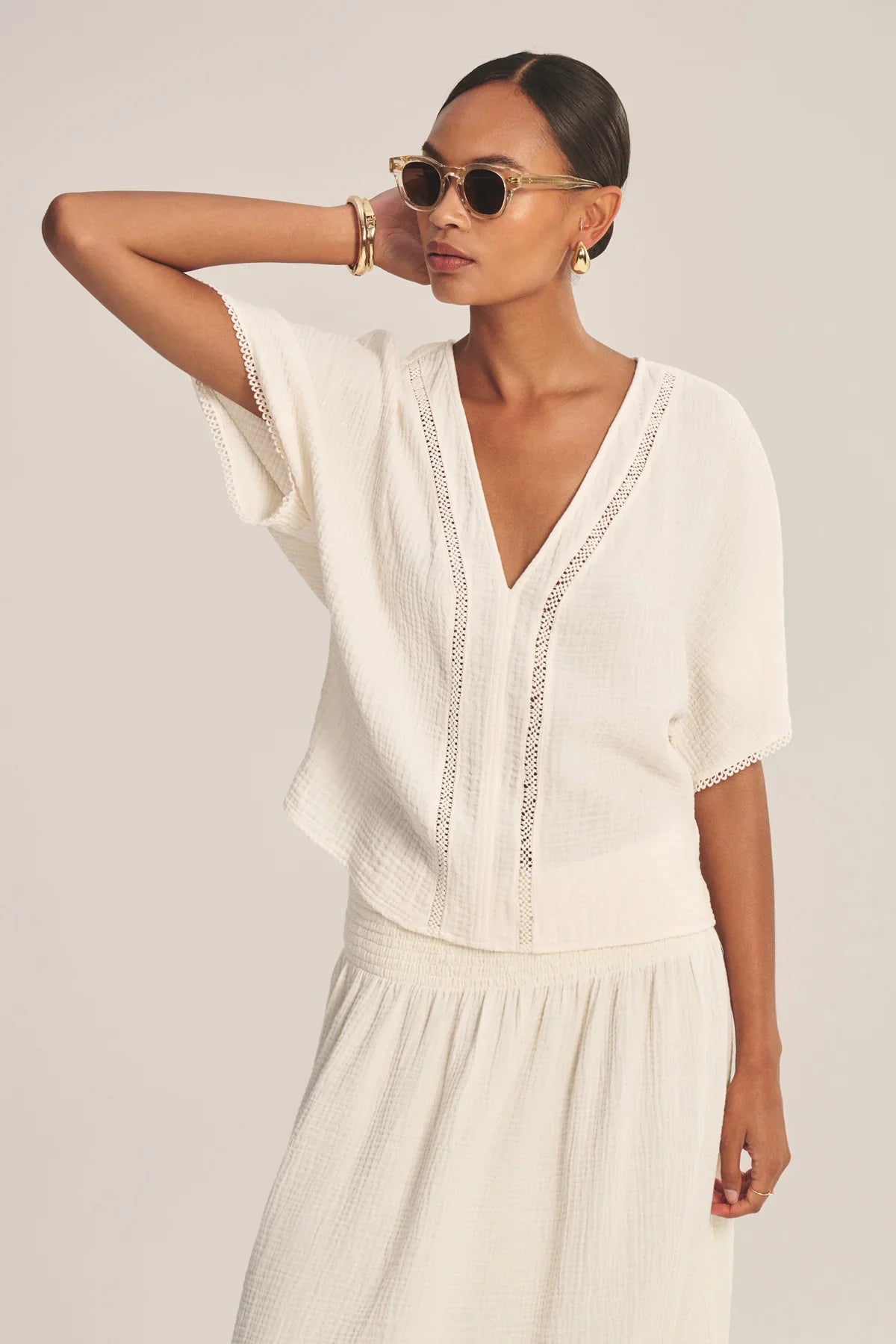 Verna Cotton Gauze Top
