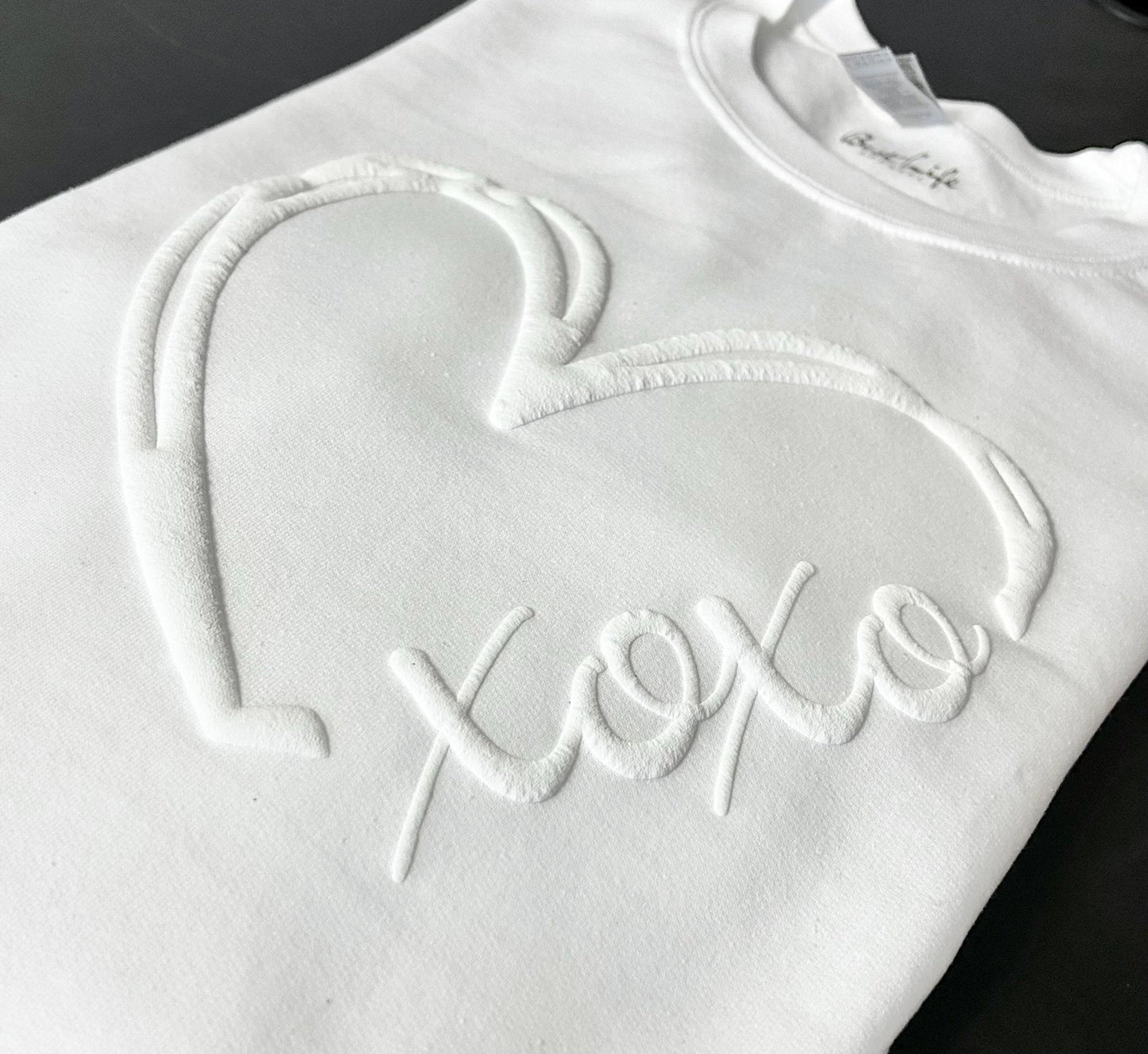XOXO Embossed Heart Sweatshirt